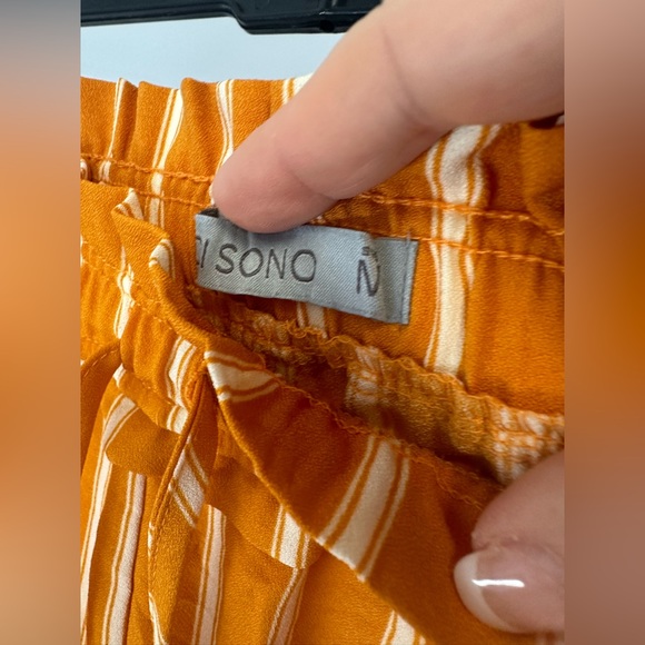 5 for $25- Orange and White Striped Pants made by Ci Sono - Picture 8 of 16